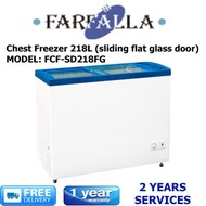 FARFALLA - 218L Chest Freezer/Chiller (sliding flat glass door) FCF-SD218FG