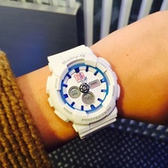 [TimeYourTime] Casio BA-120-7B Women's Baby-G Resin White Strap Analog Digital Watch