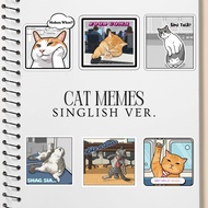 [SG🇸🇬 ready stocks] Sibei Relatable! Cat Meme Singlish Stickers for Office Workers | Funny Laptop & 