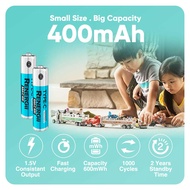 Alcatroz Renergii Li-Ion AAA AA Rechargeable Battery Type C Battery Charging Reusable Large Capacity