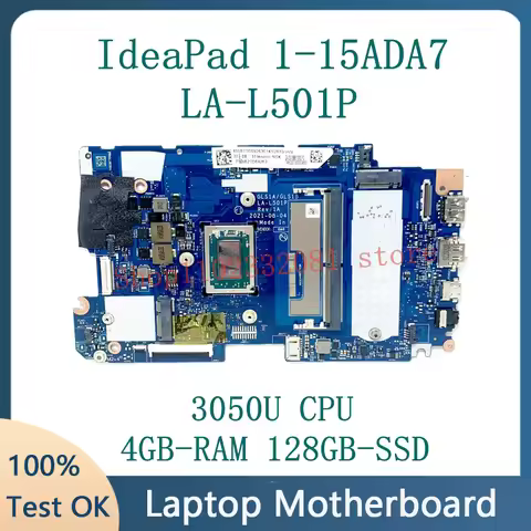 Mainboard GLS1A/GLS1B LA-L501P 5B21D69263 For Lenovo IdeaPad 1-15ADA7 Laptop Motherboard W/ 3050U CP