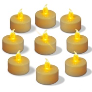 12pcs Flameless Electronic Candles With Timer, 6hr On/18hr Off Cycle, Powered By CR2032 Battery(180+