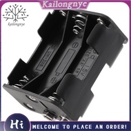 Double Side Spring 6 x 1.5 V AA Battery Holder Case Box Black