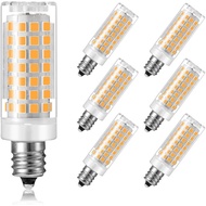 E12 LED Bulb 6W, E12 Candelabra Bulb 60W Equivalent, 550LM, Dimmable Warm White 3000K E12 Bulb,6-Pac