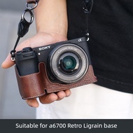 Suitable for sony A6700 Protective Case a6400 Camera Bag A6100 Faux Leather Leather Case A6300 Micro