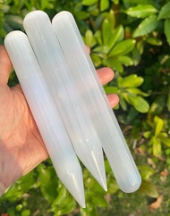 Selenite ดินสอไม้กายสิทธิ์ขนาดใหญ่ Selenite ขัดมัน