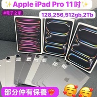 (🥰電子之家，超多靚iPad平板之家🥰）Apple iPad Pro 11吋/M1,M2,M4/128,256,512gb/WIFI版,插卡版/銀色🤍灰色🩶/部分仲有保養❤️‍🔥/可租可借，租價另議😍
