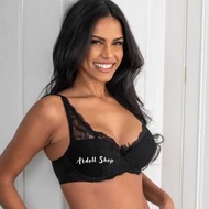 Smart & Sexy Women's Black Lace Underwire Bra BIG Size 40D 40F - Full Lace Support Large Chest - ET