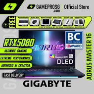 Gigabyte AORUS Master 16 Gaming Laptop — Elite Visuals — RTX 5080 - 16" OLED 240Hz - Ultra 9 - 32GB 