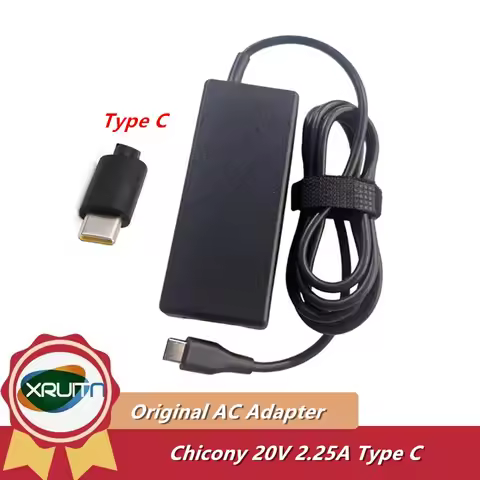 Genuine Chicony 20V 2.25A A18-045N1A Type-C USB-C 45W AC Adapter Laptop Charger For Acer Swift7 Spin
