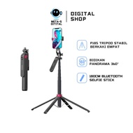 P185 Tongsis Tripod LED light Gimbal Stabilize Selfie Stick With LED 360 Rotate Bluetooth Selfie Sti