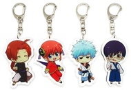 Inc. - Set of 4 Gintama Acrylic Keychain Sakata Gintoki, Kagura, Shimura Shinpachi, Kamui