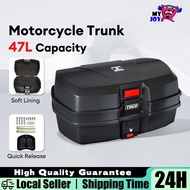 Top Box Motorcycle Trunk 47L High Capacity Tail Box Givi Stlye Motor Box Waterproof