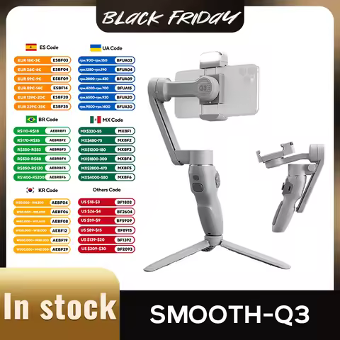 ZHIYUN Official SMOOTH Q3 Phone Gimbal 3-Axis Smartphones Handheld Stabilizer Fill Light for iPhone 