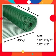 12" x 1" 12" x 12" Green PVC Coated Wire Mesh Green Netting Dawai Getah Hijau Galvanized BRC Welded Wire Mesh