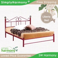 SHSB Liberia Queen Size / Solid Wood / Metal Bed / Katil Kayu + Besi