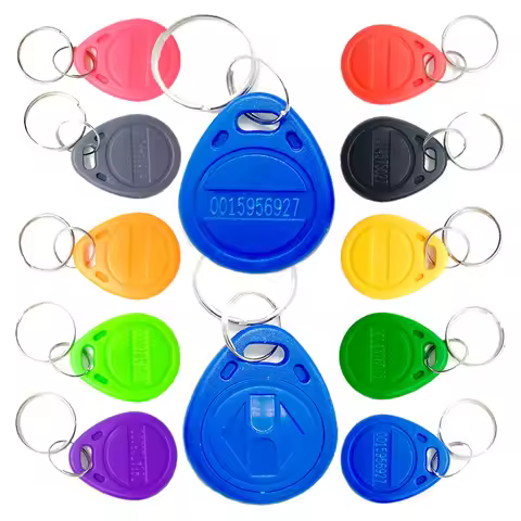 100pcs 125KHz Read-Only RFID Tag Keyfobs Access Control TK4100 EM4100 Smart Card Keychain Token Prox