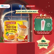 Trà Sữa Trân Châu Hoàng Kim - Hillway - Chuẩn vị Đài Loan size L (hộp 4 gói trà sữa, 4 gói trân châu
