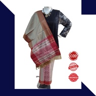 Kain Songket Palembang Batak Tumtum Warna Merah Hijau