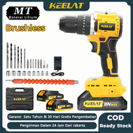 KEELAT KCD007 Mesin Bor Elektrik Baterai Brushless 80N.M Bor listrik Drill Cordless Impact Drill Ele