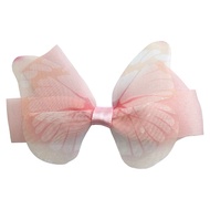 Jepitan Rambut Anak Model Bowtie Jepit Pita Satin Motif Kupu Kupu Jepitan Anak Mariposa Lucu Gaya Ko