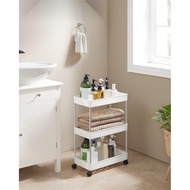 Trolley with wheels, Living Room Trolley Storage Rack Kitchen Cart Storage Rack Movable Bathroom Trolley Shelf Utility Multilayer Cart Storage Holder