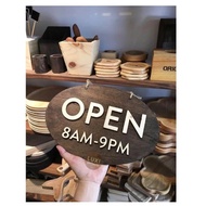Double-sided wooden door hanging sign OPEN Wooden Door Hanging Sign - Cafe Door Opening Sign,...can 
