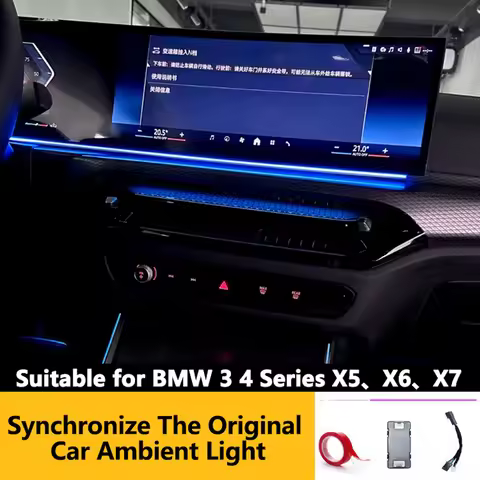 LED for BMW Instrument Ambient Lighting for BMW 2/3/4/7 Series X5 X6 X7 M3 M4 G20 G22 G80 G82 Curved