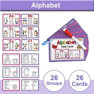 Children English 26 Letters Natural Spelling Flash Card English Word Card Erasable Toy Card