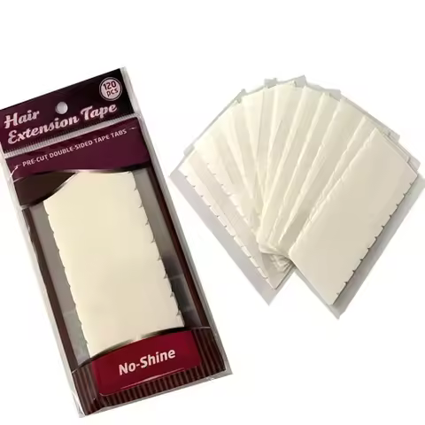 120 tabs/lots 10 sheets 0.8cm*4cm No shine white adhesive tape waterproof tape for tape hair extensi