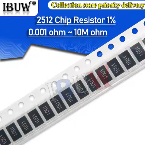 50PCS 2512 1% SMD resistor 0R ~ 10M 1W 0.1R 0.01R 0.05R 0.001R 0R 1K 2.2K 10K 100K 220K 0R 1R 10R 10