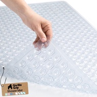 GORILLA GRIP Patented Bath Tub Shower Mat, Machine Washable Bathtub Floor Liner Mats, Suction Cups a