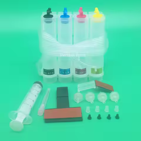 4 Color DIY Universal CISS Tank Without Ink For Canon HP Epson Brother Inkjet Printer With Common Ac