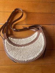 Polene numero dix raffia bag