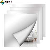 SUYO 1pc Non Glass Mirror Stickers, Shatterproof Self Adhesive Acrylic Mirror Sheet,  1.6mm Thick DI