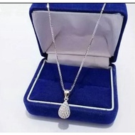 Italian motif adult women's necklace, titanium silver drop pendant, anti-fade