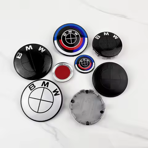 q- 7Pcs ABC Car 50th Anniversary Logo For BMW G30 G31 G38 G11 G12 G20 G28 F10 F48 F49 G01 F20 F21 F2