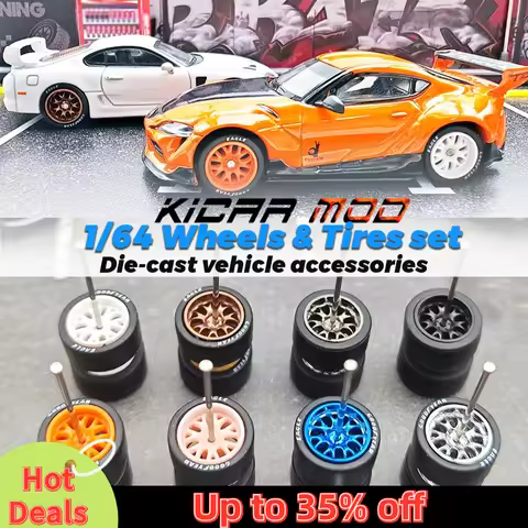 1/64 Wheels with Rubber Tires BBS LM-R Refitting Parts for Diecast Model Car Hot Wheels Matchbox Tom