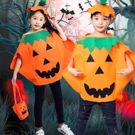 ✔△Kostum kanak-kanak Halloween kostum cosplay dewasa pesta kostum ibu bapa-anak pakaian labu set pakaian labu