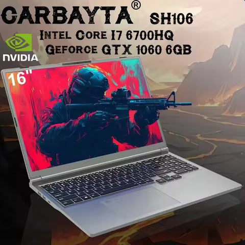 2025 16" Gaming Laptop intel Core i7-6700HQ GTX 1060 6GB Notebook PC IPS 1920*1200 16GB DDR4 1TB SSD