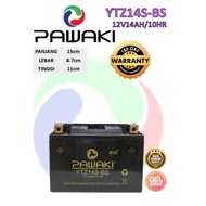 Pawaki Gel Bateri Motor YTZ14S-BS Battery Motorcycle KAWASAKI ZZR FZ1 SCR950 SYM MAXSYM 400I HONDA K