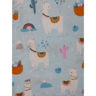 KATUN JUST cotton bed sheets by the meter with children's character motifs Llama carnival LLAMA High