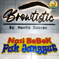 CUSTOM LOGO KAYU / PAPAN IKLAN LOGO KAYU / TULISAN KAYU / PAPAN LOGO BAZZAR / PAPAN NAMA TOKO KAYU /