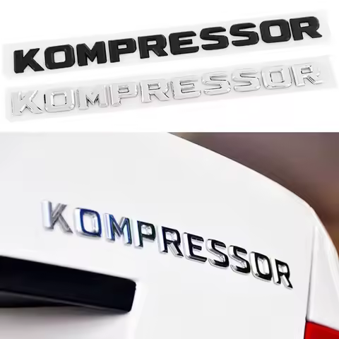 3D ABS Letters Car Rear Trunk Badge Fender Emblem Kompressor Logo For Mercedes C230 C200 C180 SLK CL