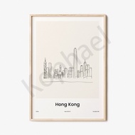 Travel Lines Map Posters Honolulu Hong Kong Grand Canyon Giza Florence Falkirk Egypt Easter Island D