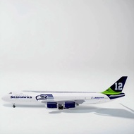 JC Wings Boeing Boeing B747-8F Original Factory N770BA Seattle Seahawks Painting 1/400 Colors As Pic
