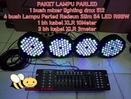 PAKET PARLED 4 PCS LAMPU PARLED REDSUN 54 LED RGBW+MIXER LIGHTING - Lunea Store
