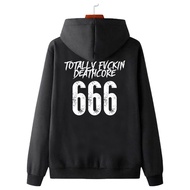KATUN Totally Fvckin Deathcore 666 Hoodie Casual Unisex Cotton Hoodie | PULLOVER & ZIPPER | JUST CO 