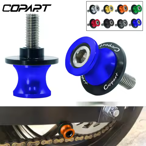 For Yamaha YZF R1 R6 YZFR3 R6S MT-09 FZ6 FZ8 FZ1 XJR 1300 XJ6 2PCS 6MM Swing ArmSliders Spools CNC S