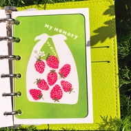 Strawberry Pattern Separation Page Green Cute Girl Heart DIY Handbook Loose-leaf Backing Board Acryl